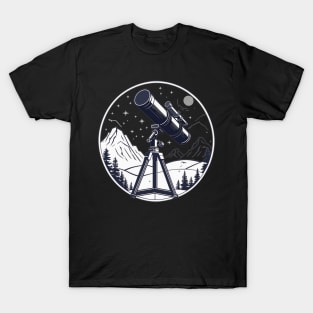 Stargazing telescope astronomy scientist hobby design T-Shirt